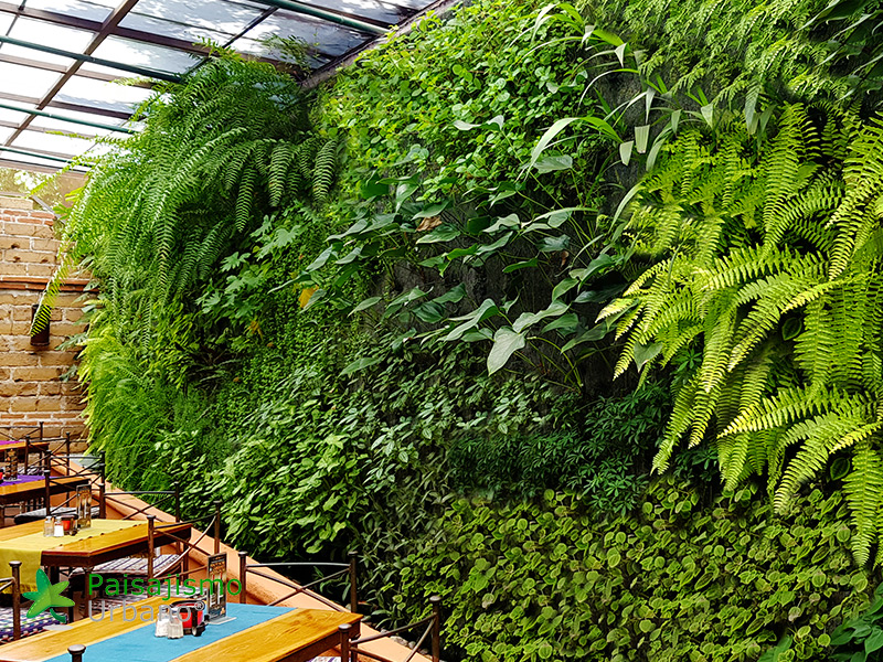 jardines verticales en restaurantes