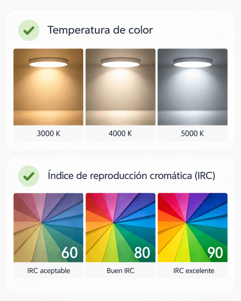 Temperatura de color e índice de reproducción cromática